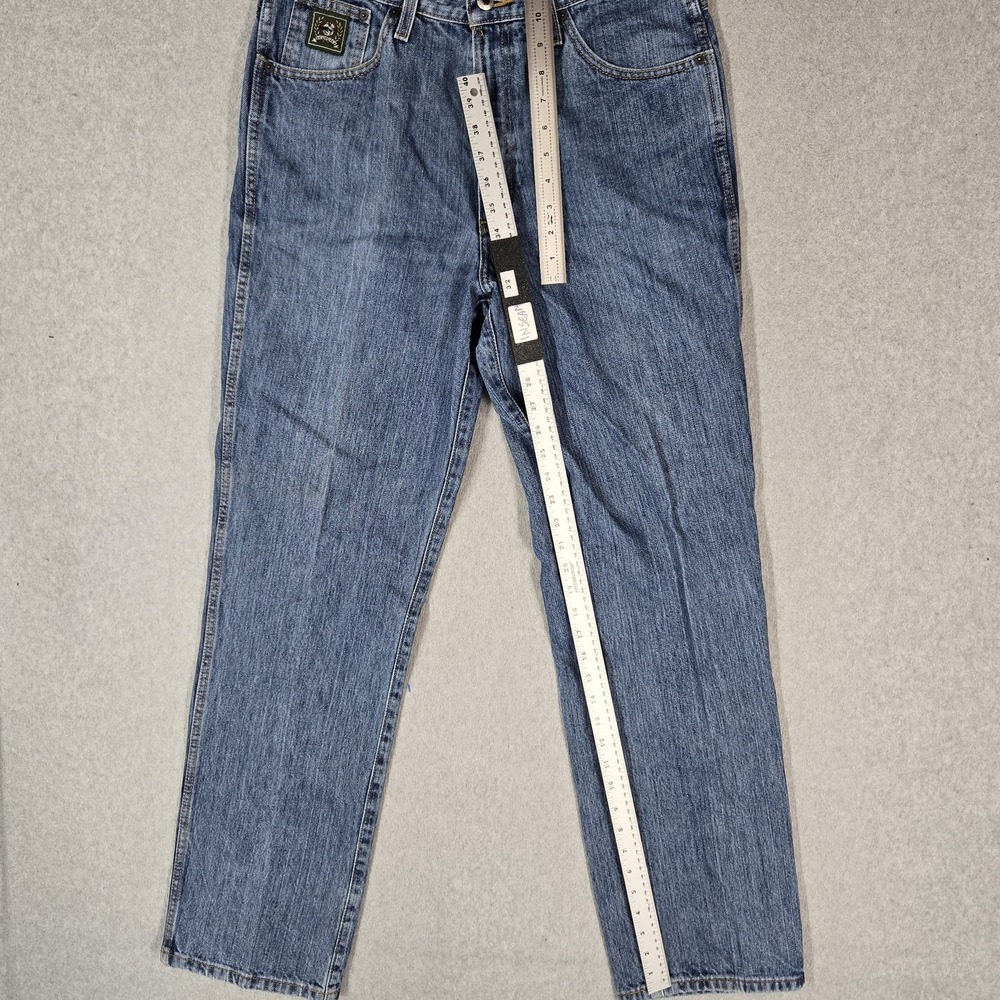 Cinch Men Jeans 33X34 Blue Denim Green Label Relaxed Tapered 32" Inseam - Picture 9 of 12